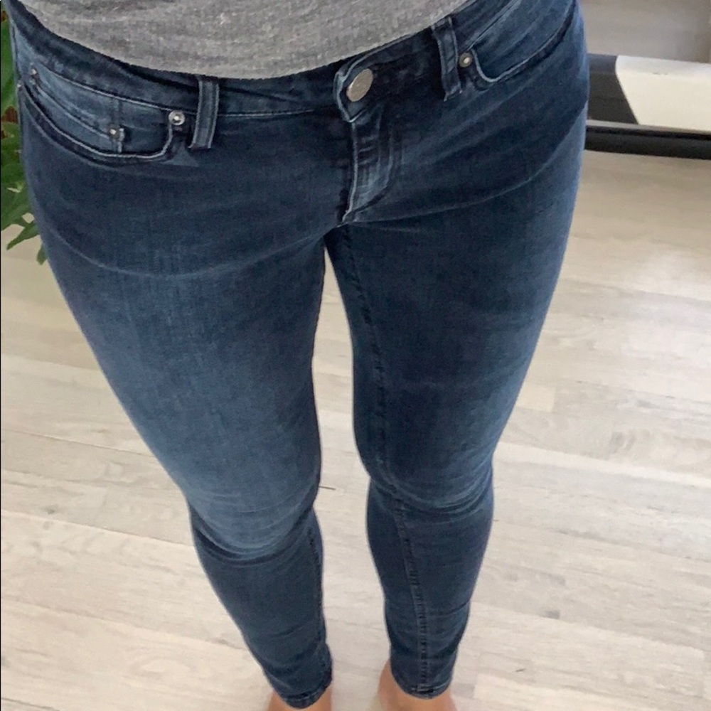 Acne barely worn skinny blue jeans